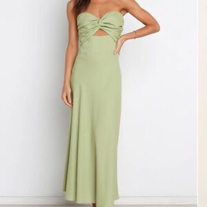 Petal & Pup Green Strapless Dress